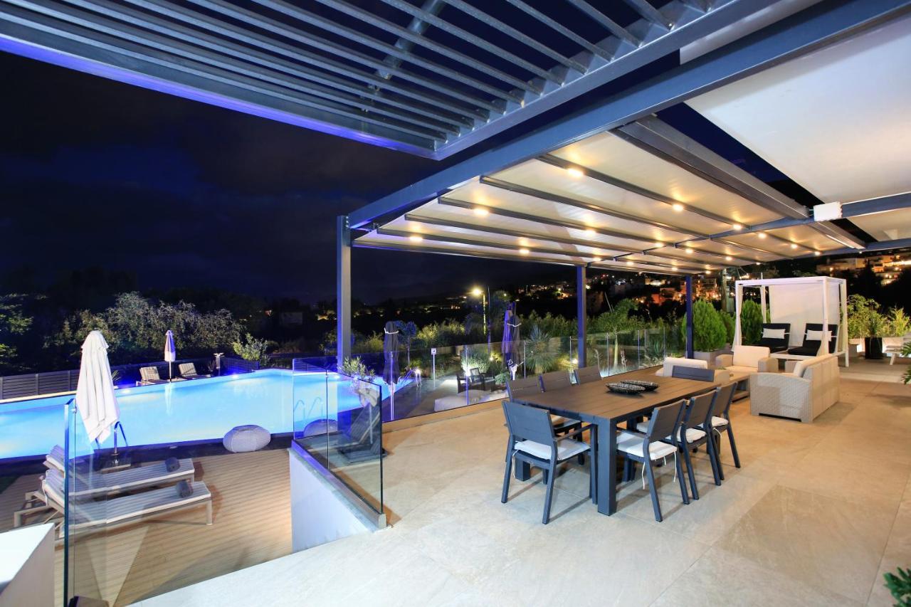Orama Luxury Villa 4 Bedrooms With Private Pool Hersonissos  Exterior photo