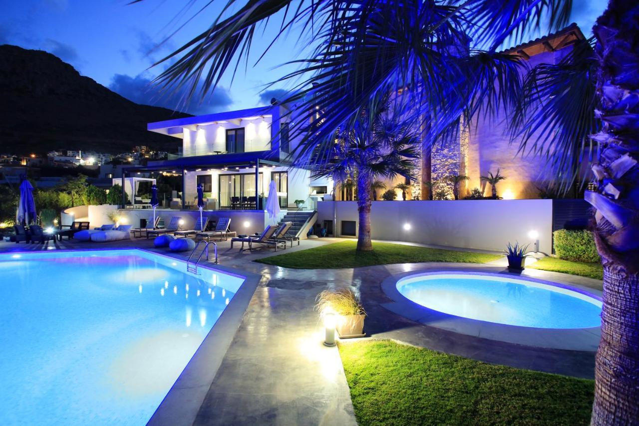Orama Luxury Villa 4 Bedrooms With Private Pool Hersonissos  Exterior photo