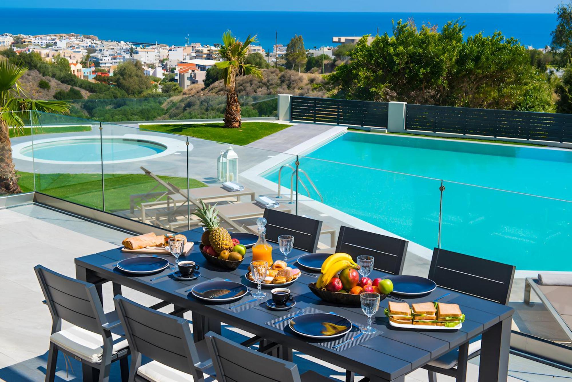 Orama Luxury Villa 4 Bedrooms With Private Pool Hersonissos  Exterior photo