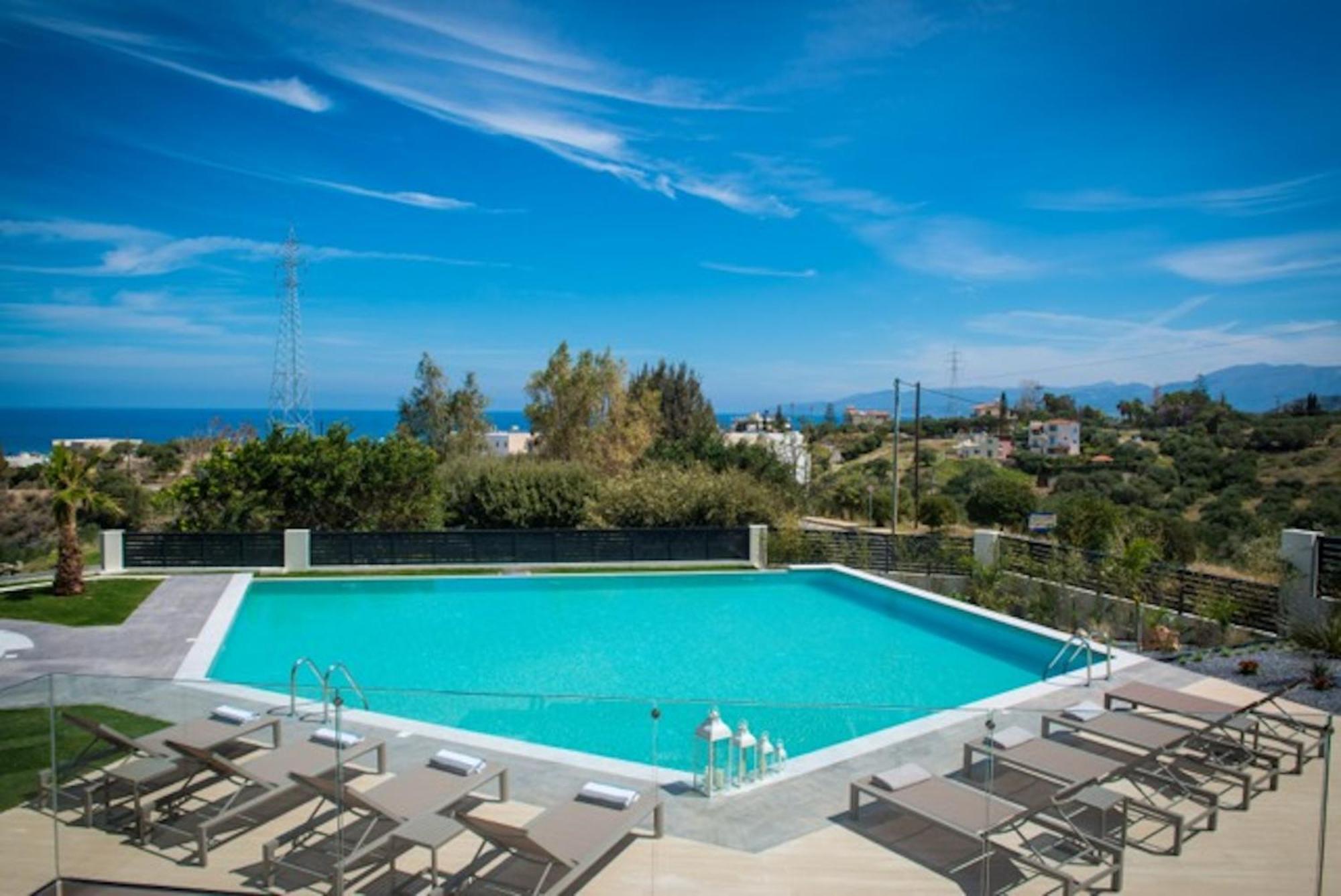 Orama Luxury Villa 4 Bedrooms With Private Pool Hersonissos  Exterior photo